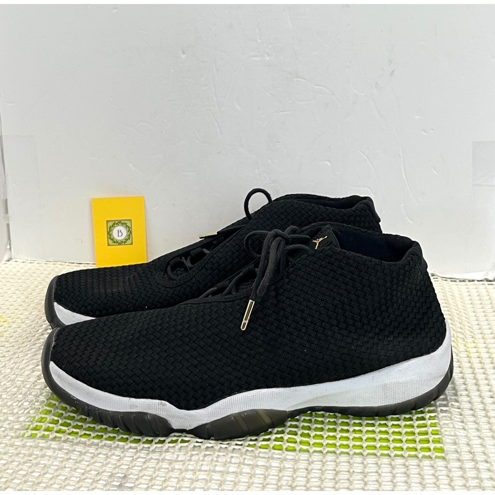 Jordan Future Sneakers Men's Size 10 Black White Woven 656503-010 GOOD